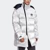 adidas originals Metal Dwn Jkt Stay Warm Diagonal zipper Sports hooded down Jacket Silver Men's GJ6733