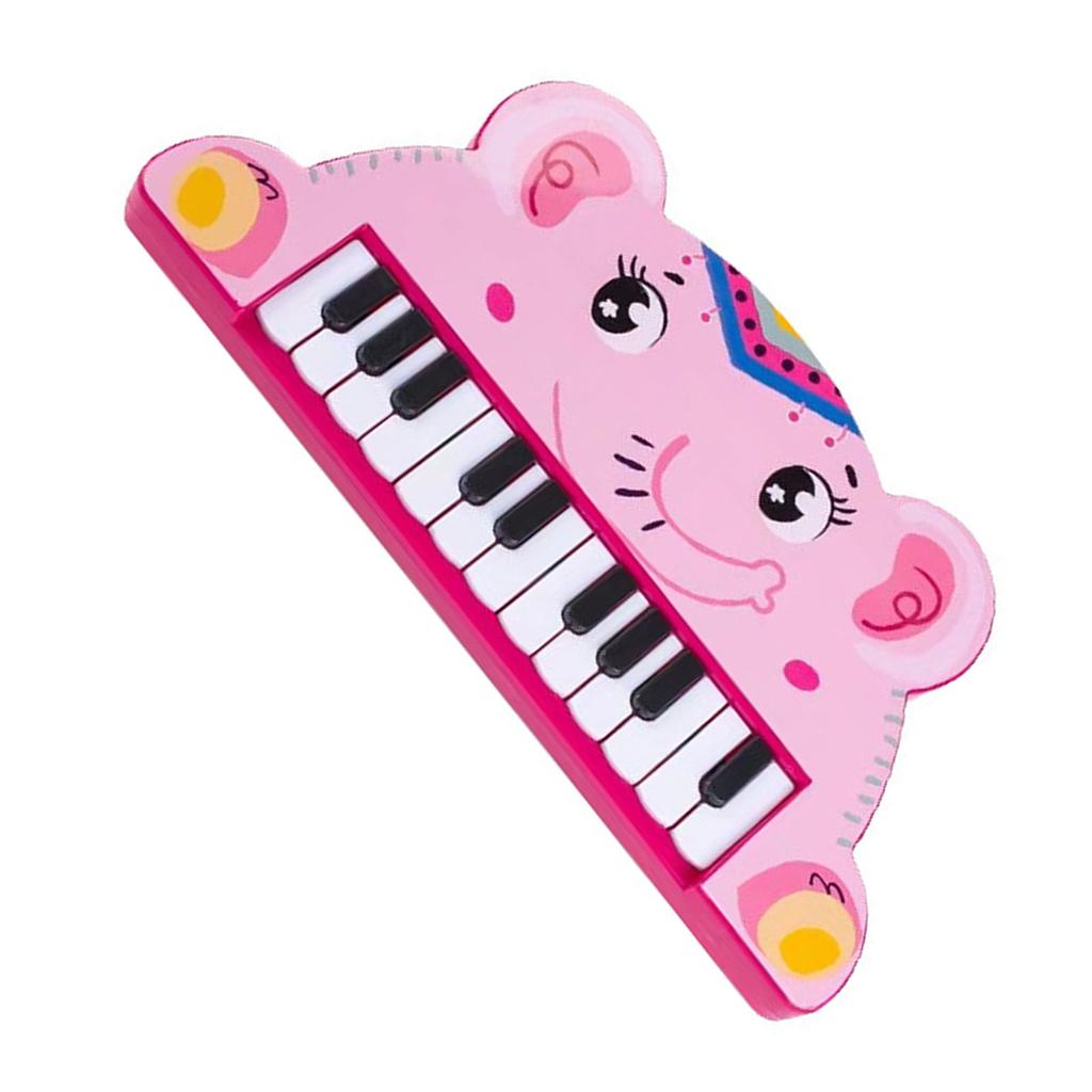 Piano Keyboard for Kids Cartoon 22 Keys Early Educational Animal Toddler Electronic Piano Toys Elephant Style