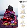 1PC Custom Name Speed, Fire, Freedom, Fantasy, Racing, Night flannel blanket versatile,all-season throw suitable for the living room,bedroom,camping,t