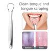 Многоразовый скребок для языка, очиститель из нержавеющей стали, щетка для скребка для языка, чистка свежего дыхания, зубная щетка, инструмент для гигиены полости рта