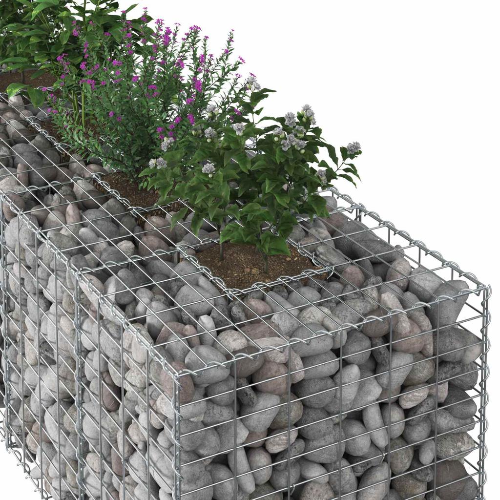 Gabion Raised Bed Silver