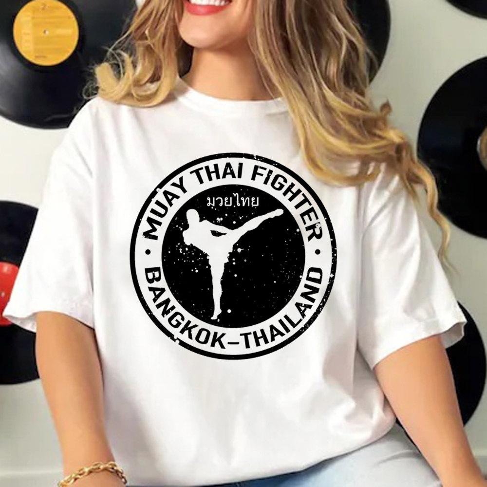 Muay Thai Top Women Harajuku Японская футболка с комиксами Женская одежда Y2k