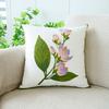 Spring Green Embroidery Throw Pillow Cover 45X45Cm Green Leaf Sofa Pillowcase Headboard Cushion Covers Pillowcases Decor Home