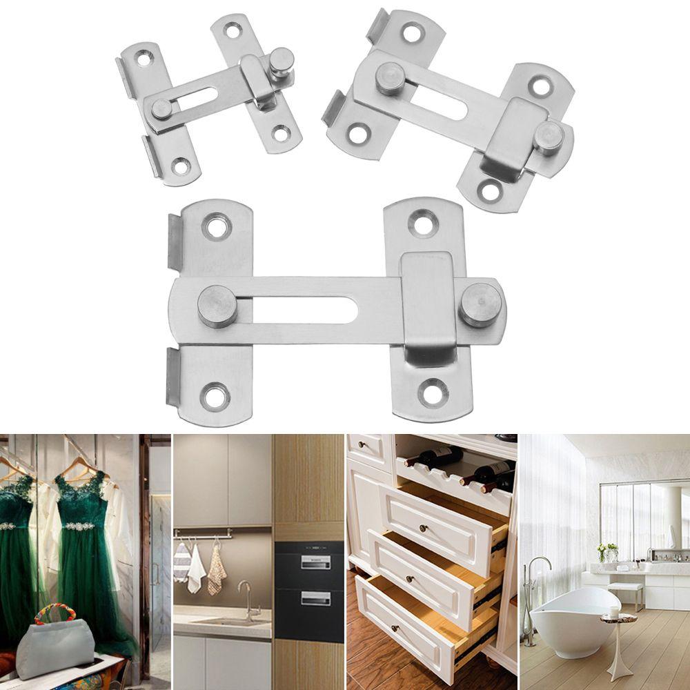 Steel Padlock Clasp Security Silent Gate Buckle Cabinet Catches Hasp Door Bolt Window Catch Lock