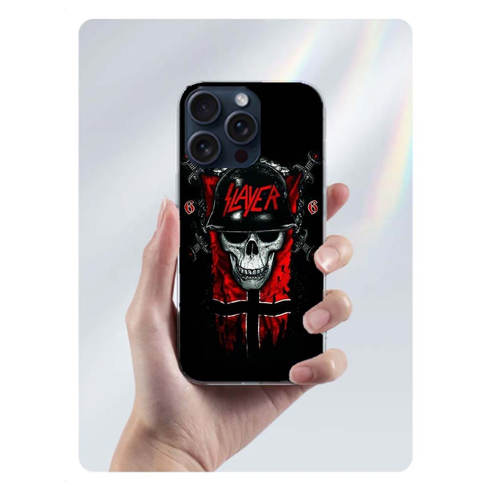 Slayer Heavy Metal Rock Band Capa Phone Case For Iphone 17 Air 16 Pro Max 15 12 Pro 14 Plus 17E 16E 11 13 Mini Cover Cases Funda