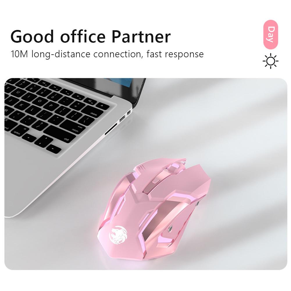 Игровая мышь перезаряжаемая 2.4G беспроводная 600 мАч Bluetooth мышь бесшумная эргономичная мышь для компьютера ноутбука светодиодная подсветка мыши