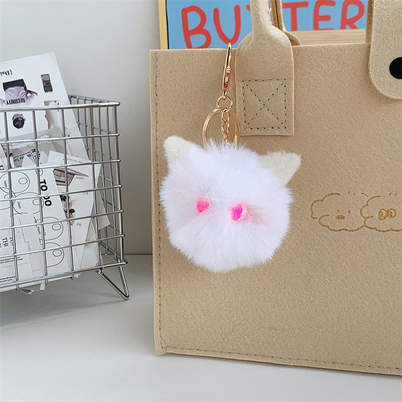 Тот же румяный кошачий шарик с высокой внешностью, плюшевый кулон ручной работы, девичье сердце, школьный рюкзак, милый брелок