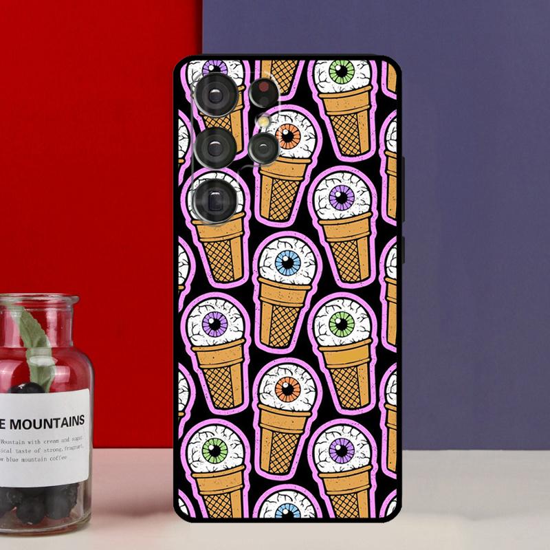 Чехол-фунда с узором из безумных глаз для Samsung Galaxy S25 Ultra S9 S10 S20 S22 Plus S21 FE S23 S24 Ultra