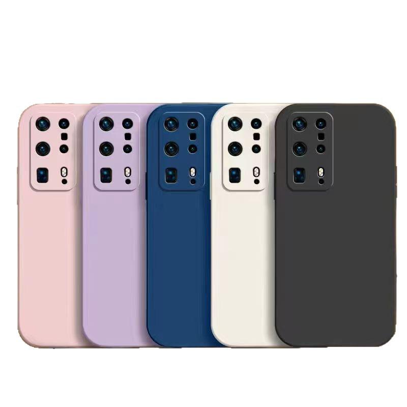 Защитный чехол из жидкого силикона для Huawei P40 Pro+ - Защита от падений, Приятный для кожи, Полное покрытие, Однотонный