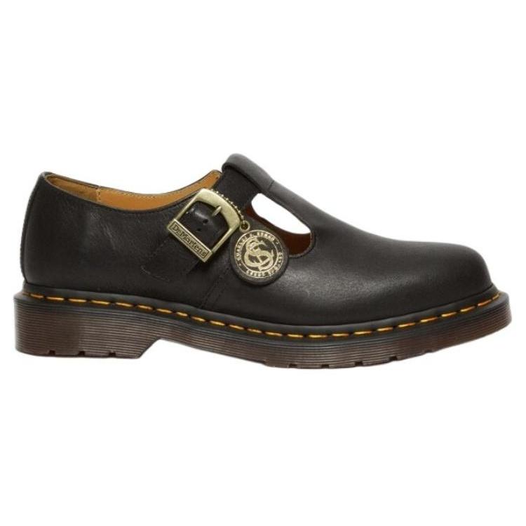 Dr. Martens Туфли Мэри Джейн с Т-образной перемычкой 'Черный' из кожи в стиле Регентства Мужские 31528001