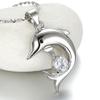 Посеребренное ожерелье с подвеской в виде дельфина для женщин