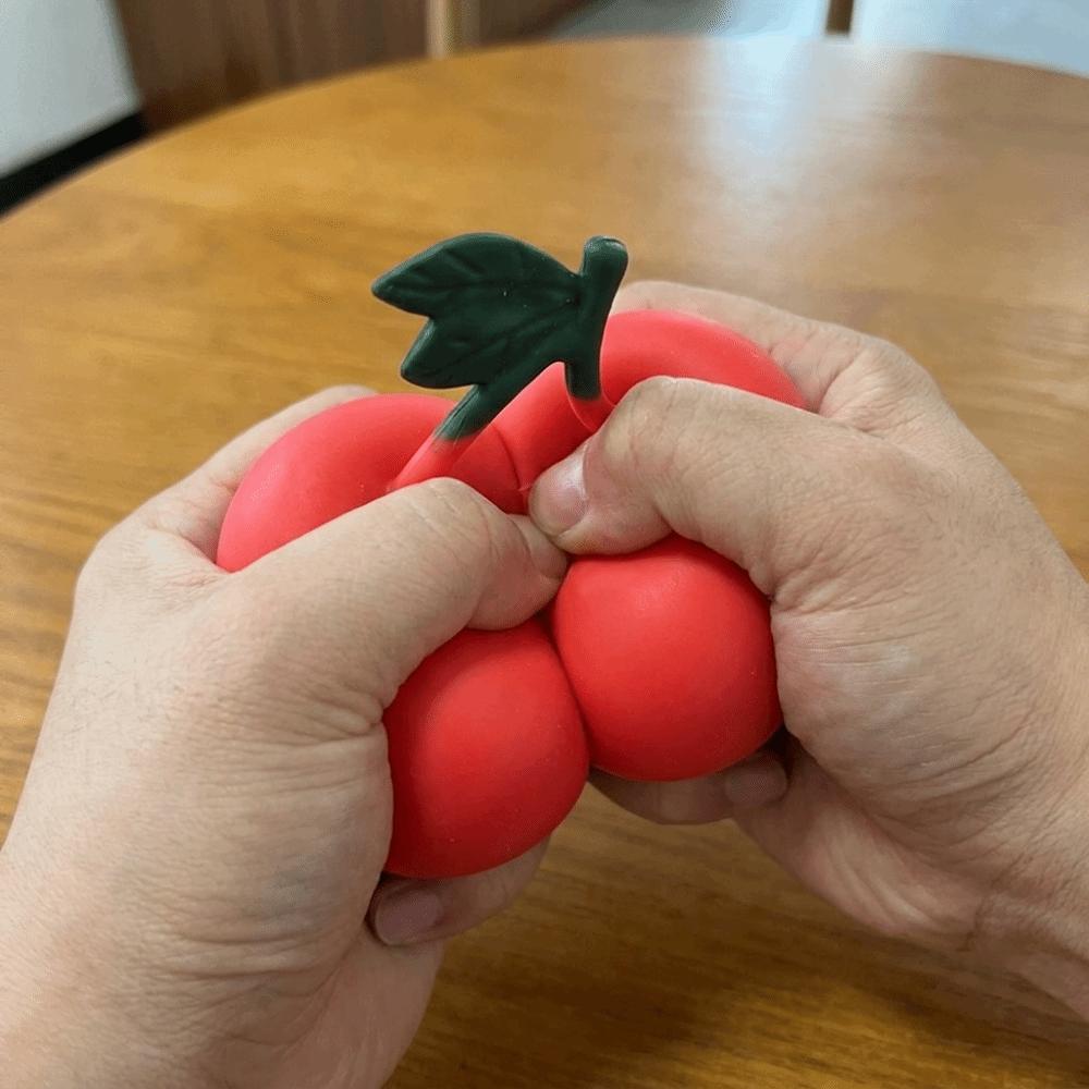 Soft Squishy Cherry Squeeze Toy Realistic Simulation Fruit Squishy Toy Cherries Pinch Le Office