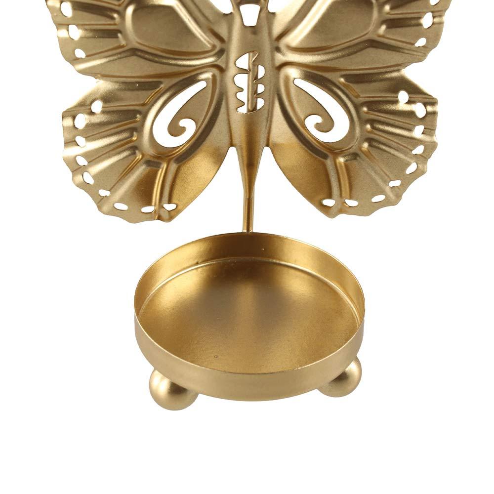 Elegant Butterfly Candle Holders Electroplated Iron Candle Stand  Table