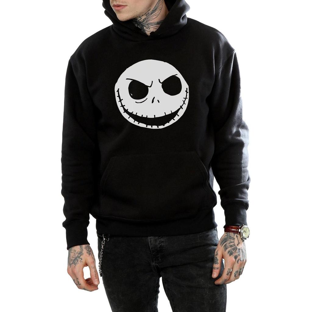 Nightmare Before Christmas Mens Jack Skellington Face Cotton Hoodie