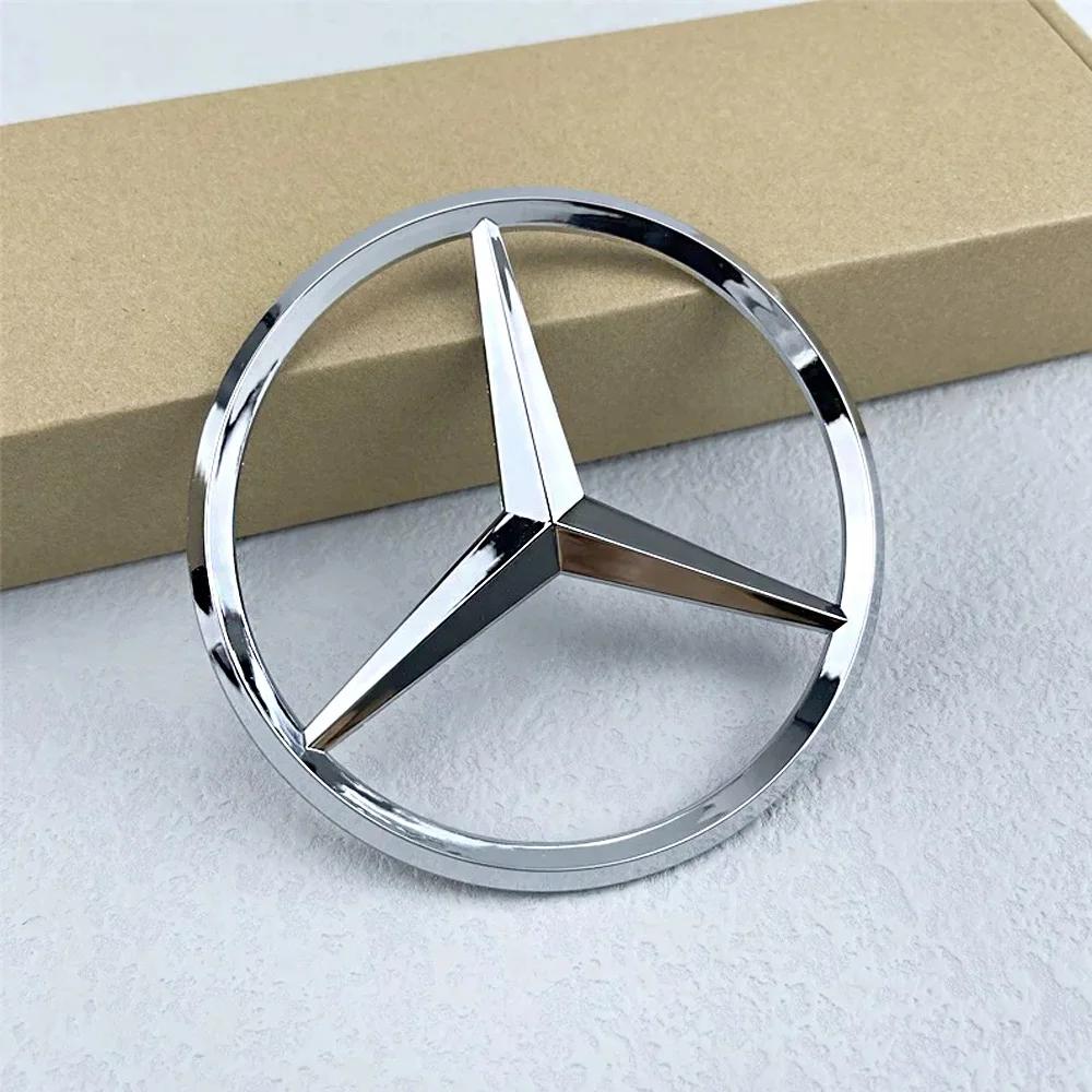 90мм АБС хром черный Логотип Мерседес эмблема значок звезда задний для Mercedes Benz W203 W206 W212 X253 W167 W166 W247 C