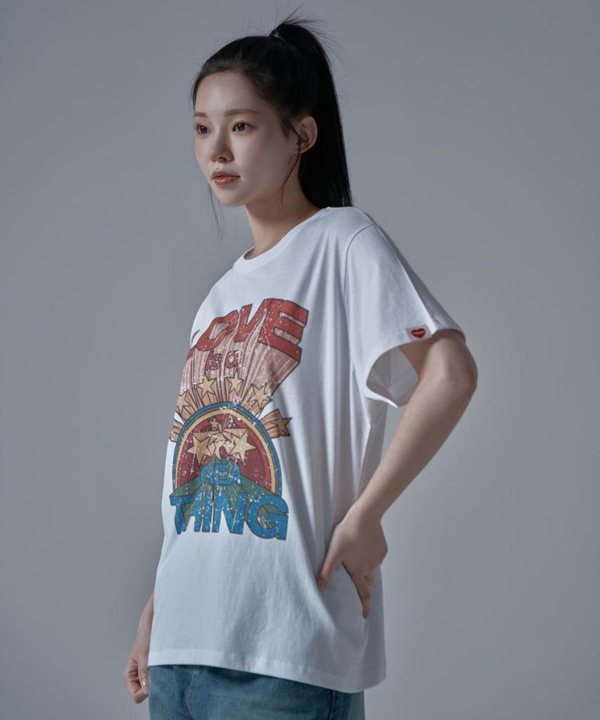 WAARFORWOMAN Wt-73 Love Short Sleeve T-Shirt_White