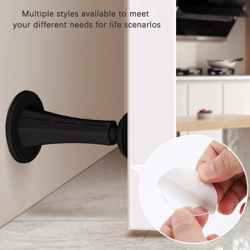 Door Stopper Silicone Mute Self Adhesive Door Bumper Door Suction Door Rear Retainer Wall Protectors Anti-Collision Door Holder