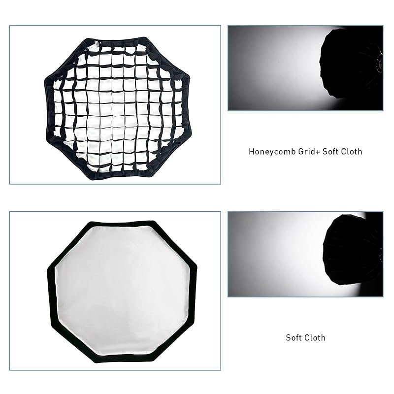 Октабокс 60 см, ручной складной софтбокс с сотовой решеткой, совместимый со стойкой Bowens V850II V850III V 860II-C/N/S/F, V860III-C/N/S/F/O,