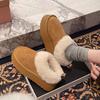 Женские зимние ботинки, обувь на осень и зиму, универсальные, повседневные, теплые, флисовые, нескользящие, снежные хлопковые ботинки, пушистые ботинки женские