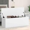 VidaXL Storage Box White 102x35x35 Cm Engineered Wood, Blanket Box, Storage Chest, Storage Box 840688