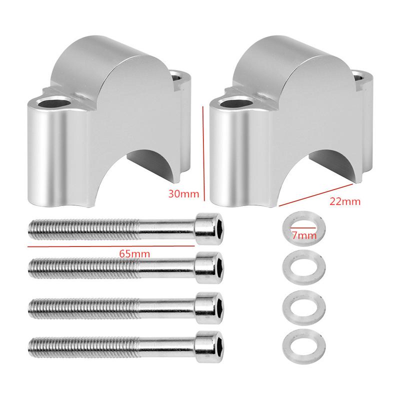 22mm 7/8" 30mm 1 1/8" Motorcycle Handlebar Riser Handle Bar Mount Handle Clamp For Honda Kawasaki Suzuki Yamaha
