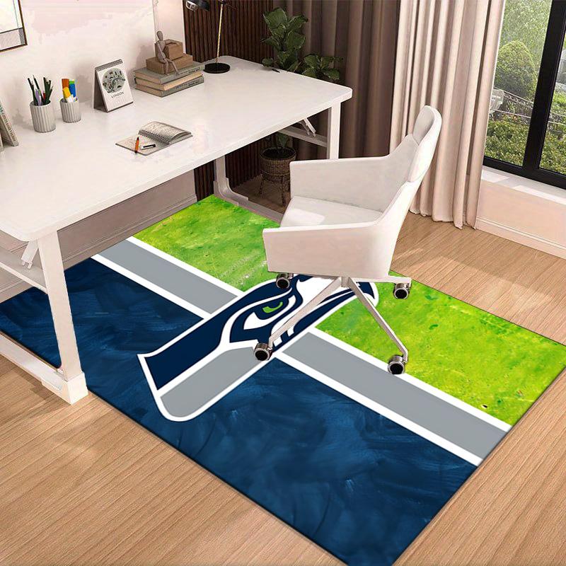 Коврик с командным духом Seahawks для офиса, коврик под кресло, декоративный ковер, коврик для гостиной, большой размер, подарки для фанатов, рождественские подарки