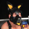Genuine Leather Mask PUPPY Yellow