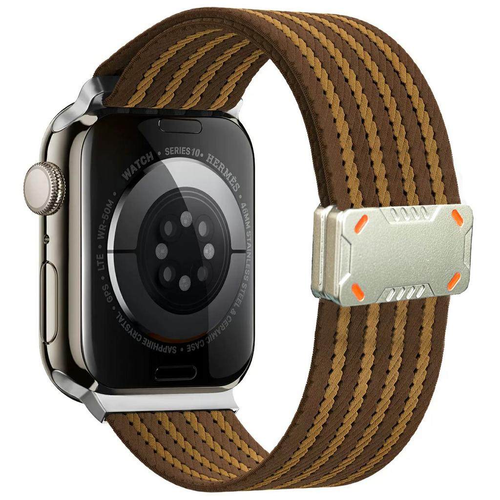 Watch Band For Apple Watch Series 10 9 8 7 SE 6 5 4 3 2 1 42mm 41mm 40mm 38mm Nylon Strap with Magnetic Buckle