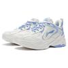 Li-Ning Модные универсальные амортизирующие нескользящие износостойкие низкие кроссовки для бега женские кроссовки белые синие ARLS008-2