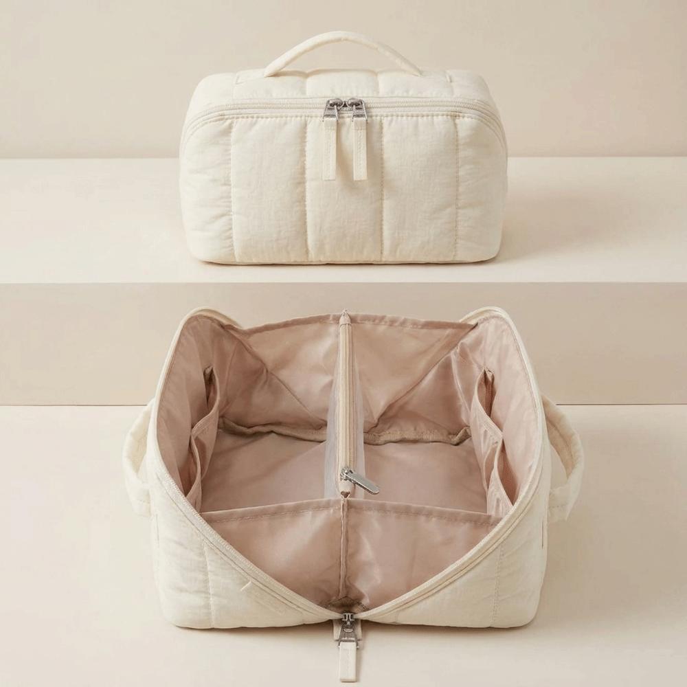 Water-resistant Toiletry Bag Large Capacity Cosmetic Case Cute Puffy Padded Makeup Bag Daily Use