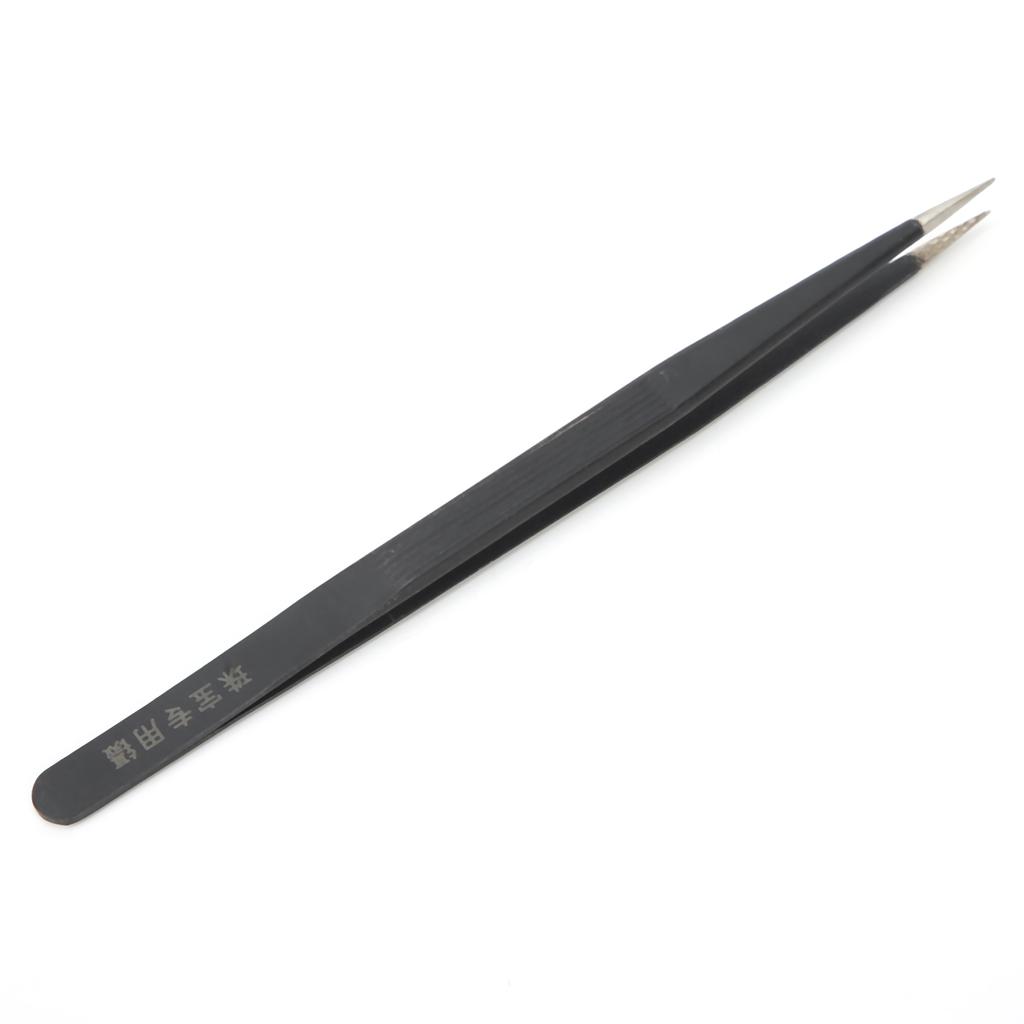 Пинцет для ремонта часов, сплав, противоскользящий, для часов, ювелирных изделий, для мелких деталей, черный