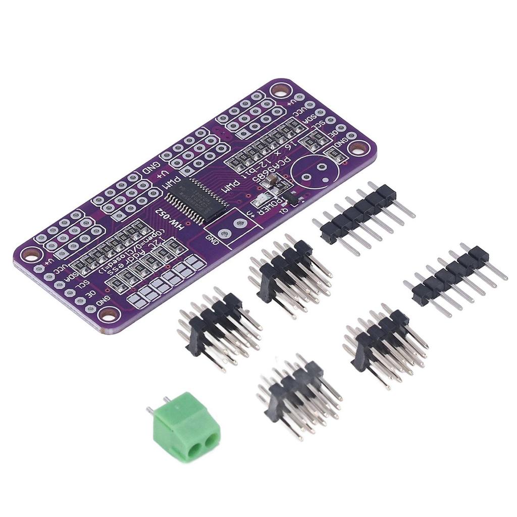 Servo Motor Driver PWM Control Module 16 Channel 12 Bit IIC PCA9685 Controller for DIY