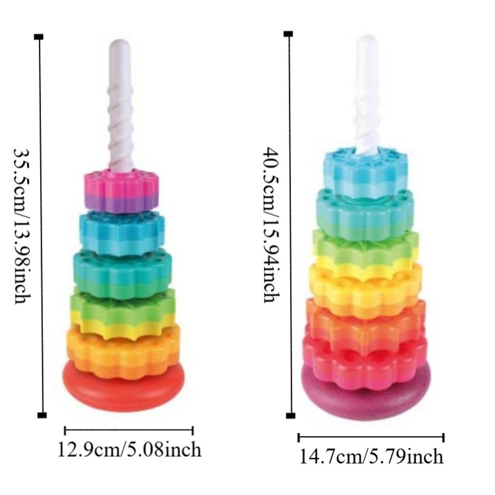 Safety Baby Stacking Puzzle Toys Spinning Colored Children's Toys Birthday Gitfs