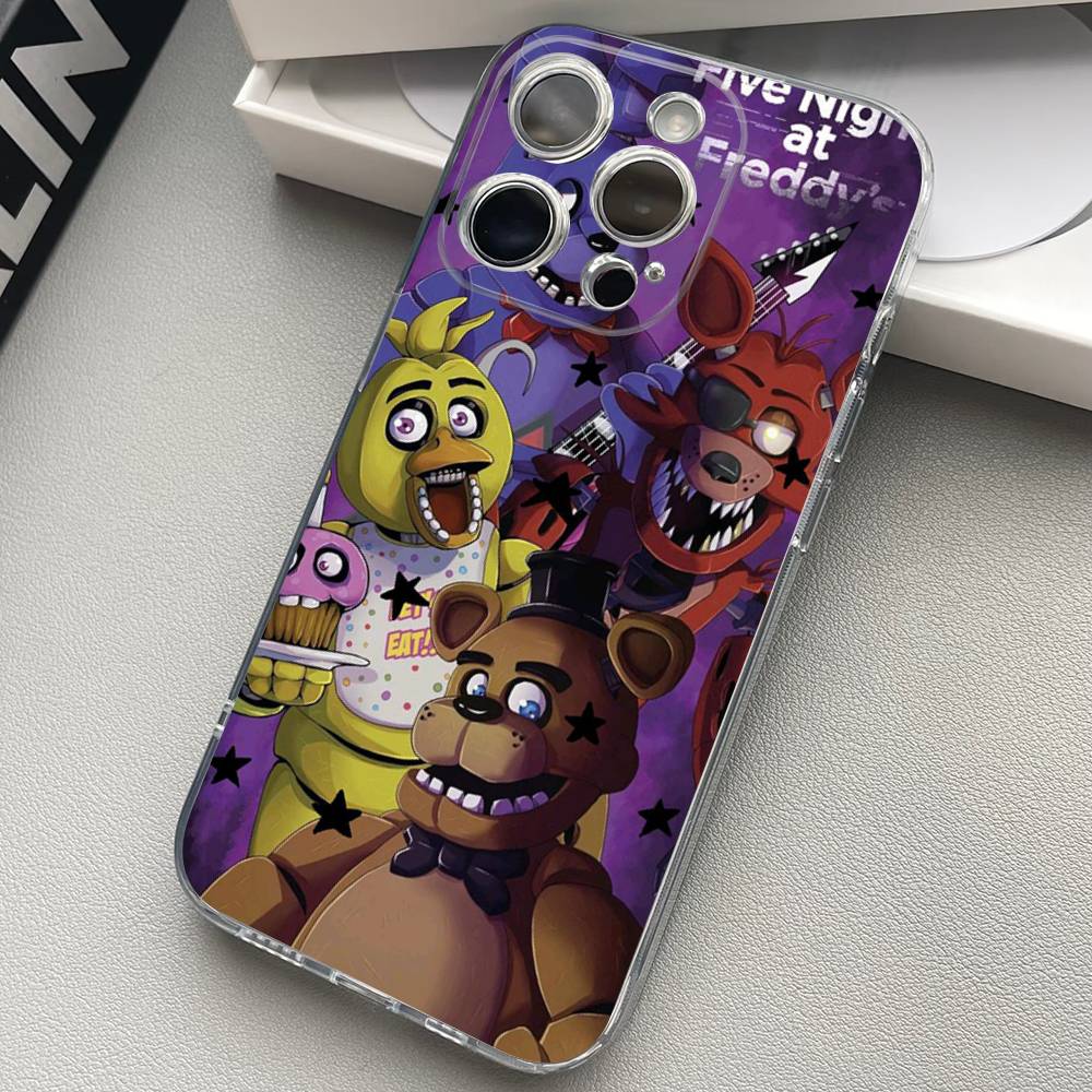 W-Fnaf-e-Fives-nights-At-Freddys-Прозрачный Силиконовый Мягкий TPU Чехол Для телефона iphone 17 16 15 14 Plus 13 12 Mini 11 Pro Max Оболочка Capa