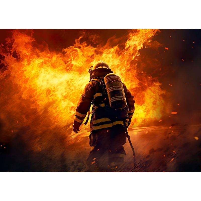 Brave Charge Firefighter Heroes Posters and Prints Canvas Printing Modern Wall Art Picture for Living Room Home Decor Gifts