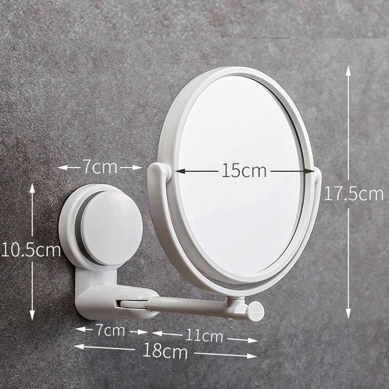 Складное вращающееся на 360° косметическое зеркало с увеличительным стеклом, без перфорации, настенное зеркало для ванной комнаты, зеркало для бритья, HD Cosmetic