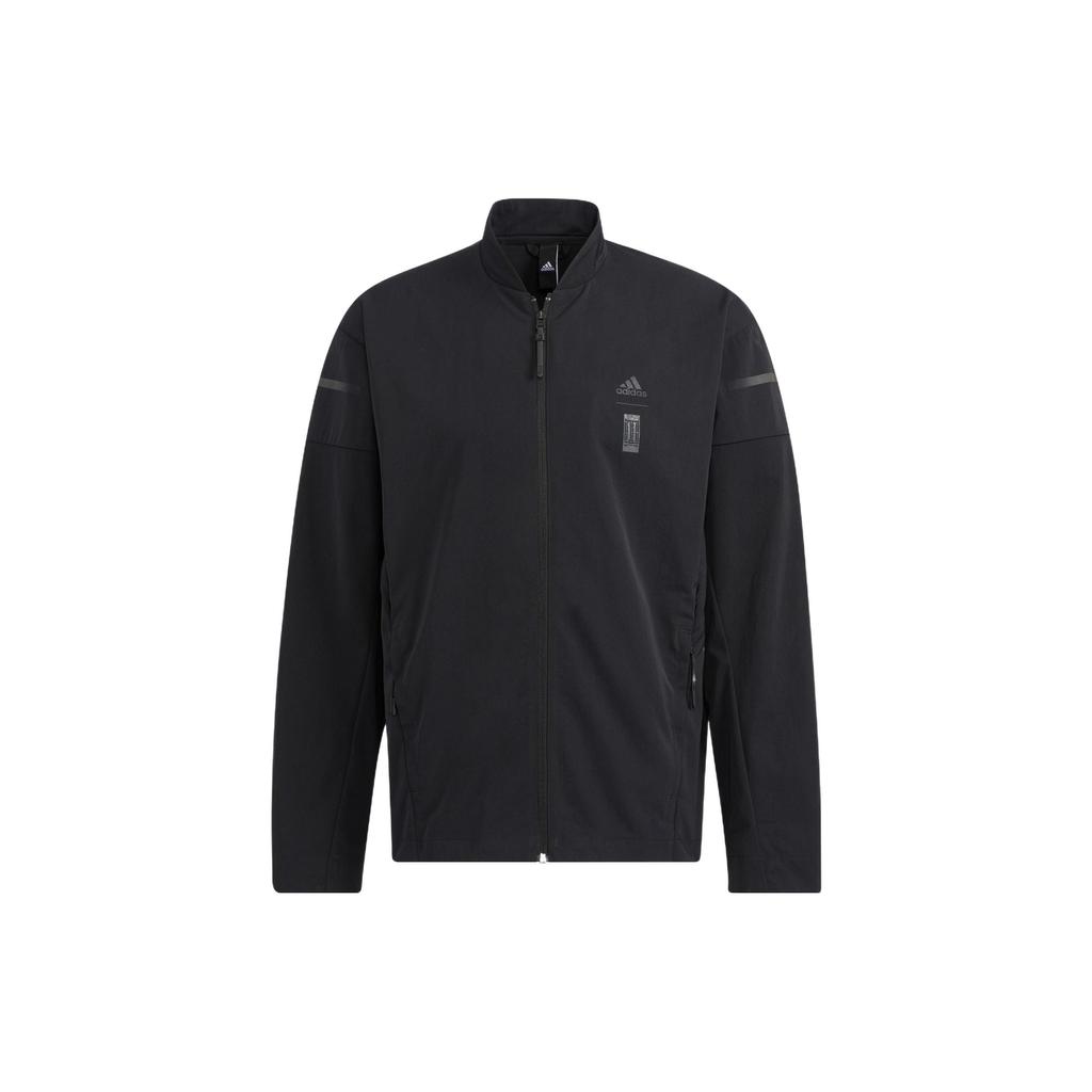 Adidas Premium Woven Jacket With Solid Logo Men Outerwear Black HM5170