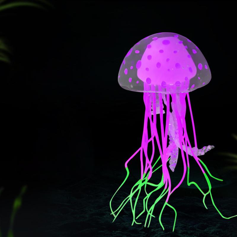 Новый! Силиконовые светящиеся медузы флуоресцентные искусственные медузы украшения для аквариума ландшафтный дизайн