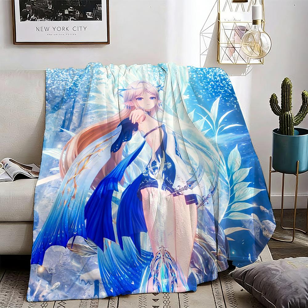 Wuthering Waves Cartethyia Anime Game Throw Lightweight 240g Flannel Blanket Soft Skin-friendly for Summer Cooling