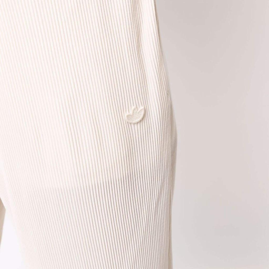 Adidas Оригинальные однотонные спортивные брюки с вышитым логотипом и завязками, прямые, женские, белые, HF7542