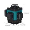 FASGet 16 Lines 4D Laser Level Vertical Horizontal Cross Line Self-leveling Laser Level 360° with Extension Bar Tripod Stand