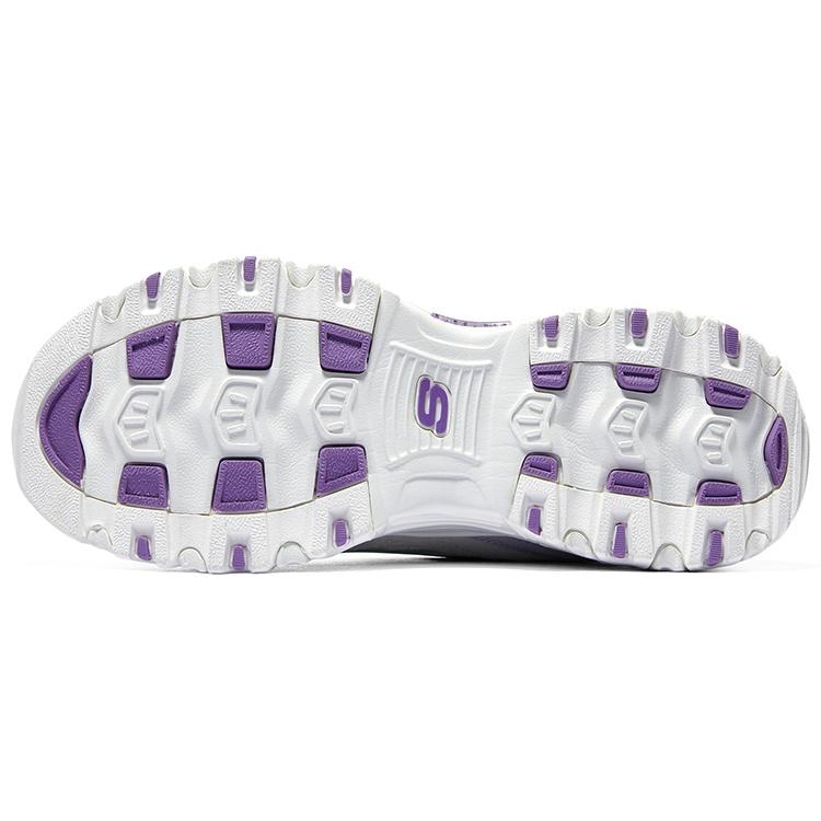 (WMNS) Skechers D'lites 1.0 Sneakers 'White Purple' Women's 896264-WLVB
