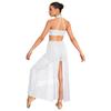 Womens Backless Bodysuit Dress Sequined Top Mesh Skirt Integrated Short Bottom Dance Wear