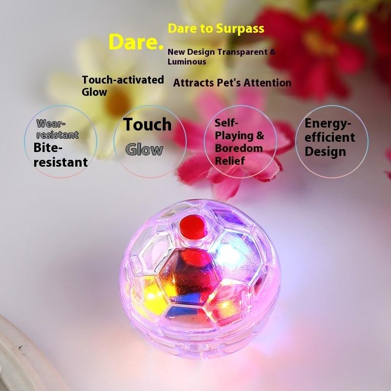 Pet Luminous Cat Teaser Ball Sports Interactive Entertainment Cat Toy Self-hi Smart Cat Teaser Set Plastic Football