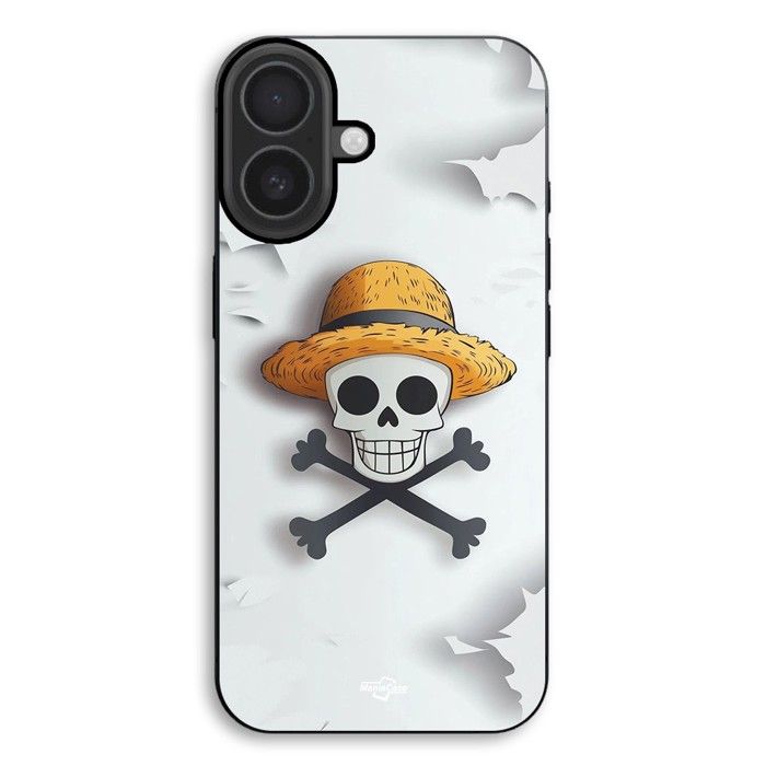 Case For iPhone 17 One Piece Skull Logo Grey Background