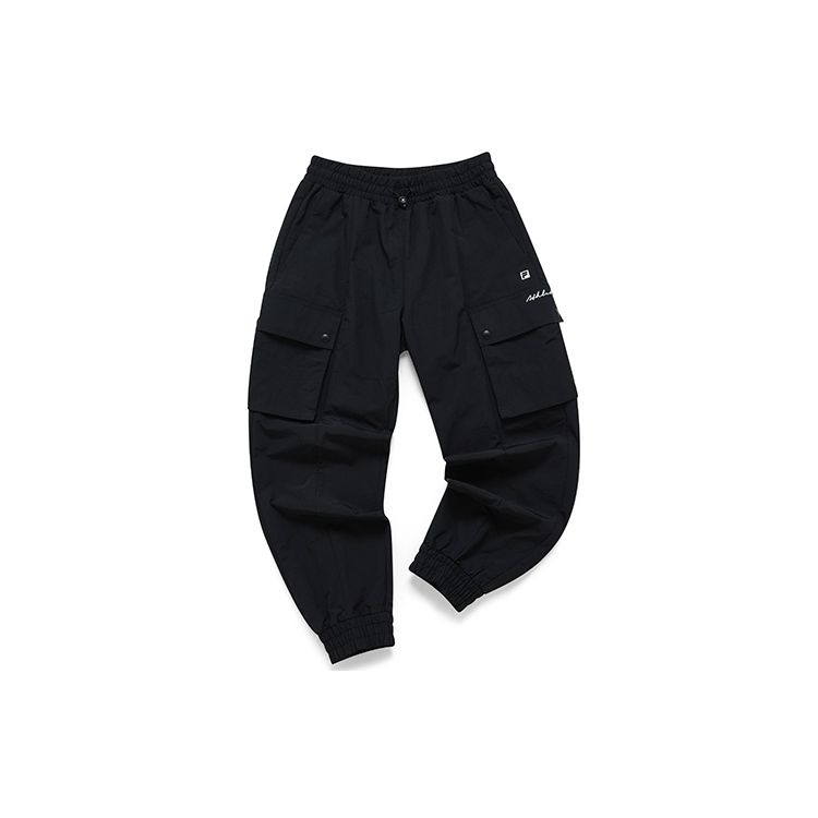 Fila Спортивные брюки-карго с боковыми карманами, сужающиеся к низу, женские, глубокий черный A11W211802FBK