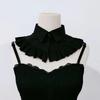 White Shawl Ruffle Detachable Stand Collar Solid Color Ladies Pleated Shirt Fake Collar Neckwear Female Decorative Neck Collar