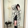 2025 Lynx Pattern Imitation Fox Fur Jacket Women's Thickened Environmentally Friendly Hair Long Leopard Print Suit Collar Fur Coat