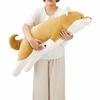 LIV HEART Premium Sleepy Animals Body Kotaro the Shiba Big Fluffy and Squishy Plush Pillow, Inu, Size, Toy, Gift, 28979-44