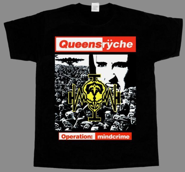 QUEENSRYCHE OPERATION MINDCRIME'88НОВЫЙ ЧЕРНЫЙ ФУТБОЛКА 345XL Унисекс Футболка